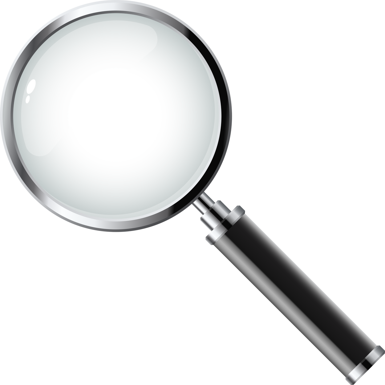 Realistic magnifying glass 